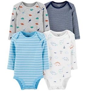 *NWT* Carters Long Sleeve Bodysuits 18M 4 Pack